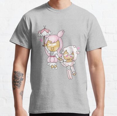 Whipped Cream Cookie X Cherry Blossom Cookie T-Shirt Official Cookie Run Kingdom Merch