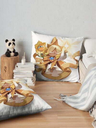 Pure Vanilla Cookie Throw Pillow Official Cookie Run Kingdom Merch