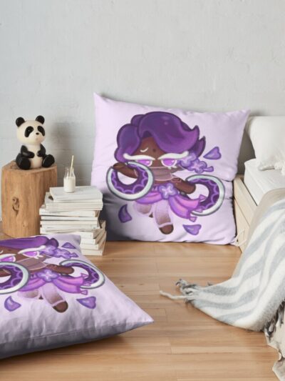 Lilac Cookie Throw Pillow Official Cookie Run Kingdom Merch