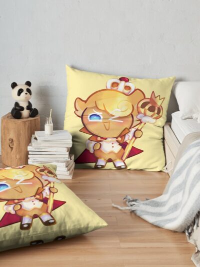 Cookie Run Kingdom: Custard Cookie Iii Throw Pillow Official Cookie Run Kingdom Merch