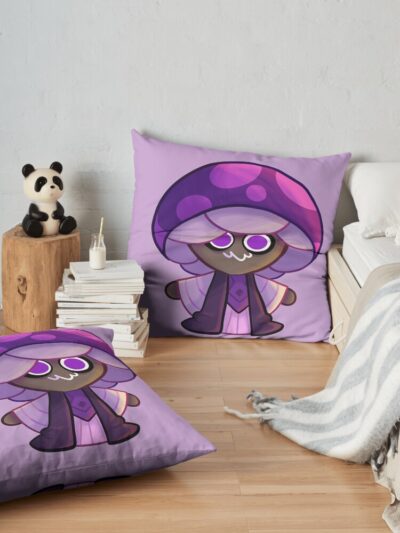 Cookie Run Kingdom: Poison Mushroom Cookie Throw Pillow Official Cookie Run Kingdom Merch