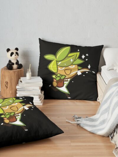 Herb Cookie Throw Pillow Official Cookie Run Kingdom Merch