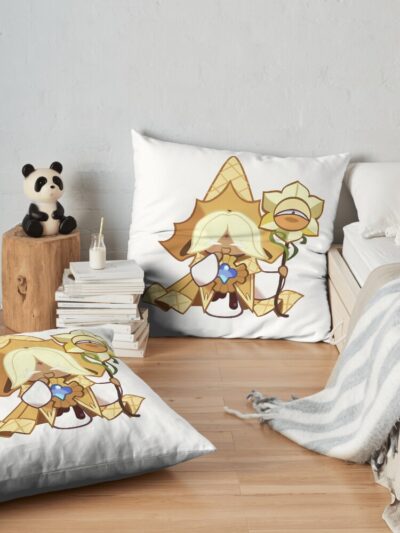 Pure Vanilla Cookie Throw Pillow Official Cookie Run Kingdom Merch