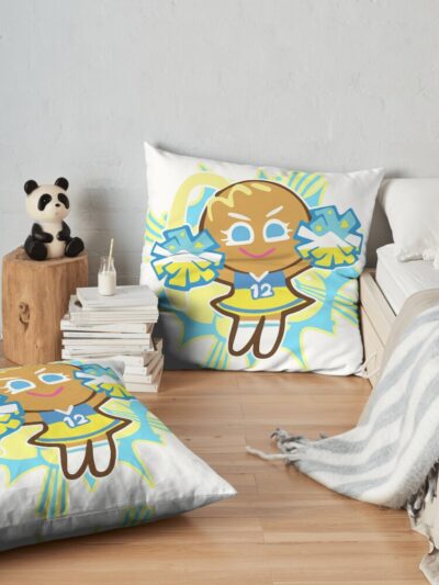 Cheerleader Cookie ! Cookie Run Kingdom Throw Pillow Official Cookie Run Kingdom Merch