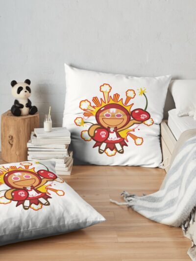 Cherry Cookie ! Cookie Run Kingdom Throw Pillow Official Cookie Run Kingdom Merch