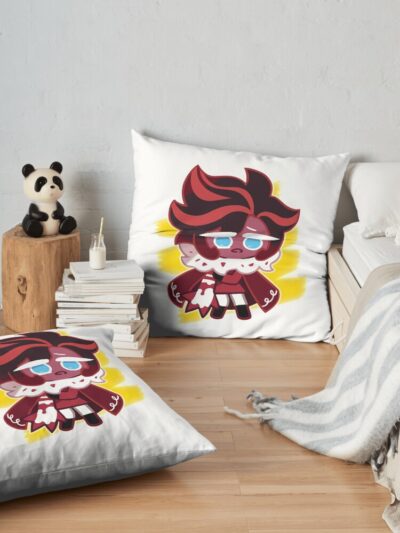 Cookie Run Kingdom Red Velvet Cookie Sticker Throw Pillow Official Cookie Run Kingdom Merch