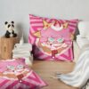 Strawberry Crepe Cookie! Cookie Run Kingdom Throw Pillow Official Cookie Run Kingdom Merch