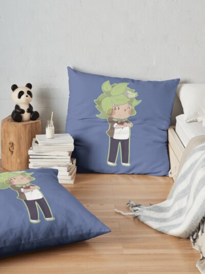 Herb Cookie - Cookie Run Kingdom Throw Pillow Official Cookie Run Kingdom Merch