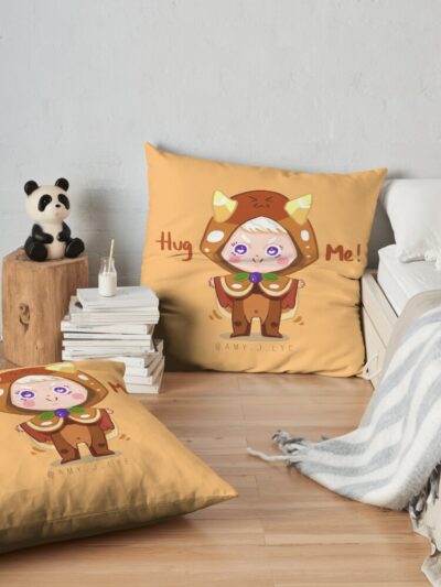 Pancake Cookie - Cookie Run Kingdom Throw Pillow Official Cookie Run Kingdom Merch