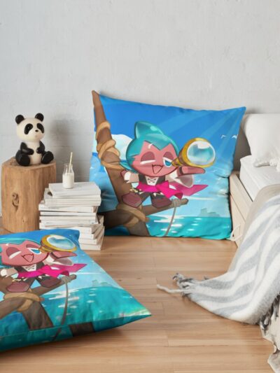 Sorbet Shark Cookie Run (Kingdom) Throw Pillow Official Cookie Run Kingdom Merch