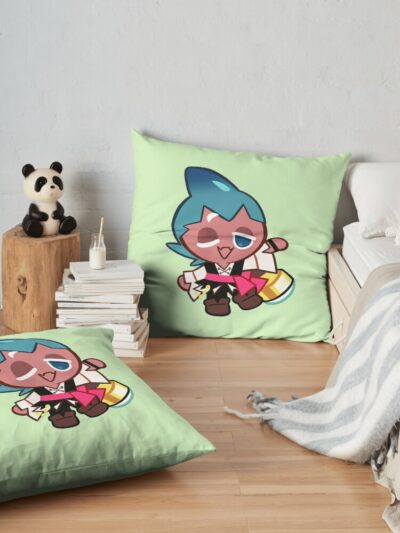 Sorbet Shark Cookie! Cookie Run Kingdom Throw Pillow Official Cookie Run Kingdom Merch