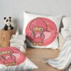 Strawberry Cookie Run Kingdom Pink Cookie With Circles Throw Pillow Official Cookie Run Kingdom Merch