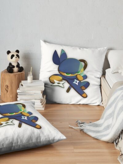 Ninja Cookie! Cookie Run Kingdom Throw Pillow Official Cookie Run Kingdom Merch