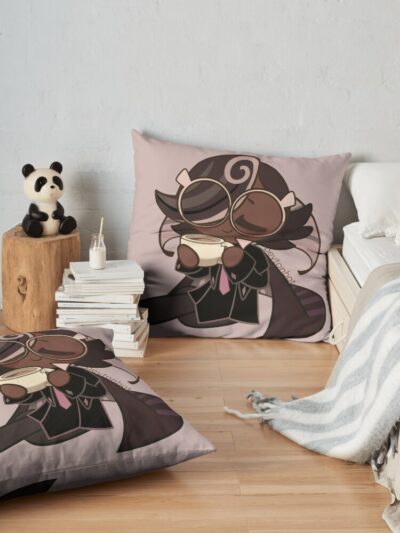 Coffee Break With Espresso Cookie Throw Pillow Official Cookie Run Kingdom Merch