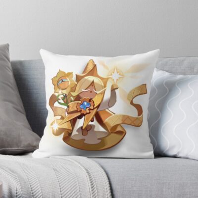 Pure Vanilla Cookie Throw Pillow Official Cookie Run Kingdom Merch