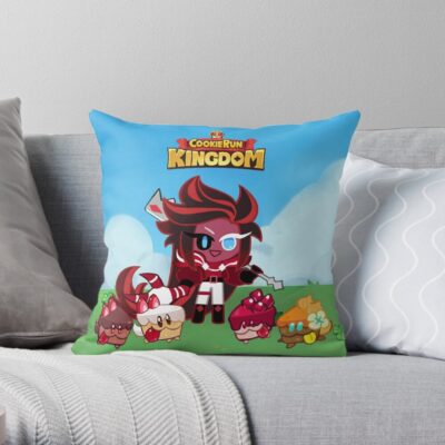 Cookie Run Kingdom Red Velvet With Powers Throw Pillow Official Cookie Run Kingdom Merch