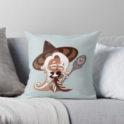 Latte Cookie (Cookie Run Kingdom) Throw Pillow Official Cookie Run Kingdom Merch