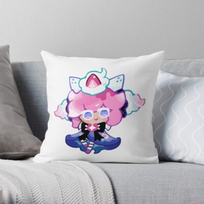 Strawberry Crepe Cookie ! Cookie Run Kingdom Throw Pillow Official Cookie Run Kingdom Merch