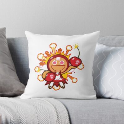 Cherry Cookie ! Cookie Run Kingdom Throw Pillow Official Cookie Run Kingdom Merch