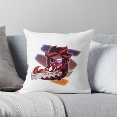 Red Velvet Cookie! Cookie Run Kingdom Throw Pillow Official Cookie Run Kingdom Merch