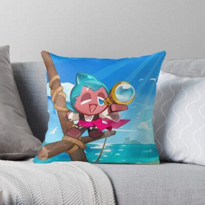 Sorbet Shark Cookie Run (Kingdom) Throw Pillow Official Cookie Run Kingdom Merch