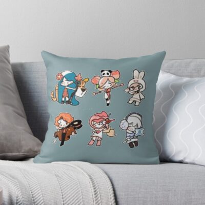 Funny Moon Rabbit Cookie Run Kingdom Throw Pillow Official Cookie Run Kingdom Merch