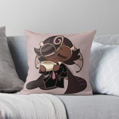 Coffee Break With Espresso Cookie Throw Pillow Official Cookie Run Kingdom Merch