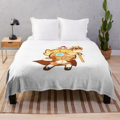 Custard Cookie - Cookie Run Kingdom Throw Blanket Official Cookie Run Kingdom Merch