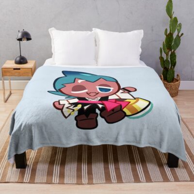 Sorbet Shark Cookie! Cookie Run Kingdom Throw Blanket Official Cookie Run Kingdom Merch