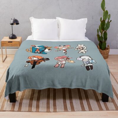 Funny Moon Rabbit Cookie Run Kingdom Throw Blanket Official Cookie Run Kingdom Merch