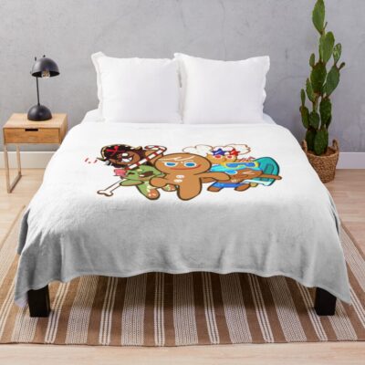 Cute Cookie Run Kingdom Characters Throw Blanket Official Cookie Run Kingdom Merch