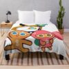 Gingerbrave And Strawberry Cookie Cookie Run Kingdom Throw Blanket Official Cookie Run Kingdom Merch