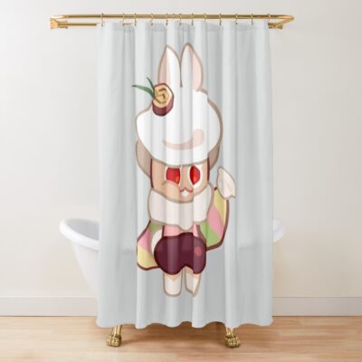 Moon Rabbit Cookie! Cookie Run Kingdom Shower Curtain Official Cookie Run Kingdom Merch