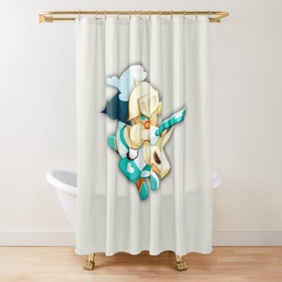 Knight Cookie! Cookie Run Kingdom Shower Curtain Official Cookie Run Kingdom Merch