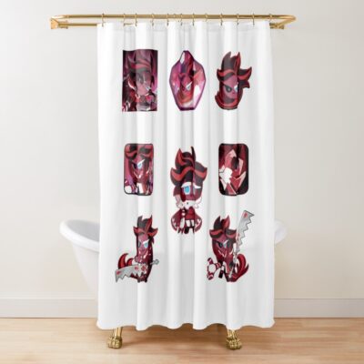 Red Velvet Cookie! Cookie Run Kingdom Sticker Pack Shower Curtain Official Cookie Run Kingdom Merch