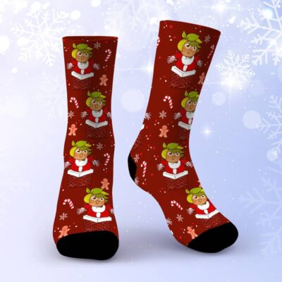 Cookie Run Christmas Socks Santa Claus Print